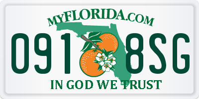 FL license plate 0918SG