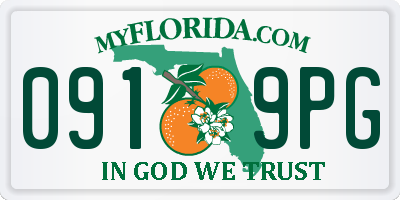 FL license plate 0919PG