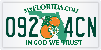 FL license plate 0924CN