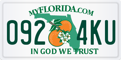 FL license plate 0924KU