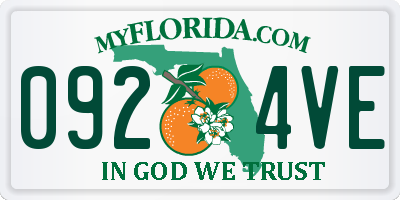 FL license plate 0924VE
