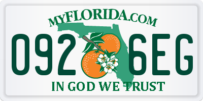 FL license plate 0926EG