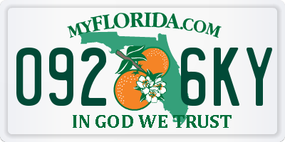 FL license plate 0926KY