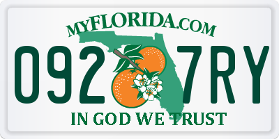 FL license plate 0927RY