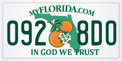 FL license plate 0928DO