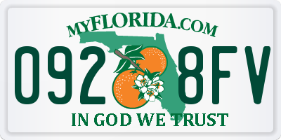 FL license plate 0928FV