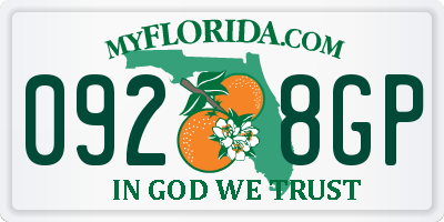 FL license plate 0928GP