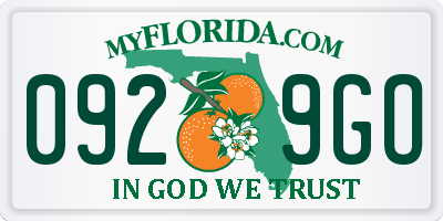 FL license plate 0929GO