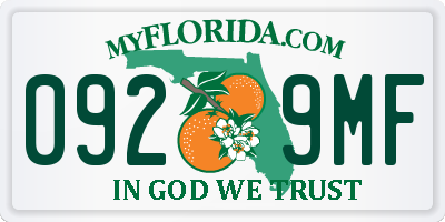 FL license plate 0929MF