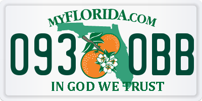FL license plate 0930BB