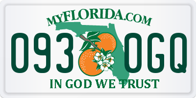 FL license plate 0930GQ