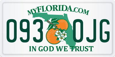 FL license plate 0930JG