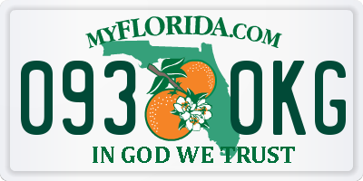 FL license plate 0930KG