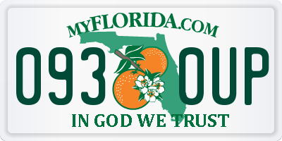 FL license plate 0930UP