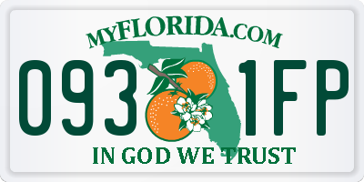 FL license plate 0931FP