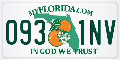 FL license plate 0931NV