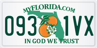 FL license plate 0931VX