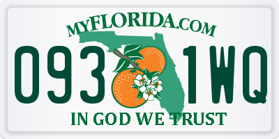 FL license plate 0931WQ