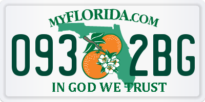 FL license plate 0932BG