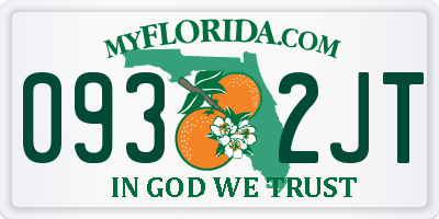 FL license plate 0932JT