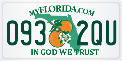 FL license plate 0932QU