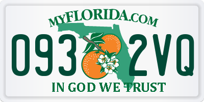 FL license plate 0932VQ