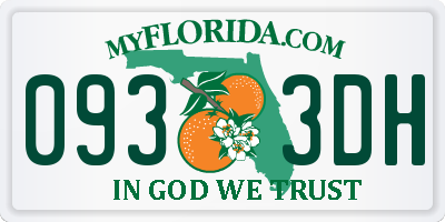 FL license plate 0933DH