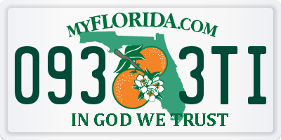 FL license plate 0933TI