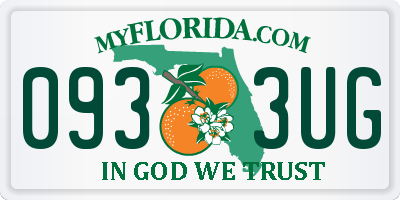 FL license plate 0933UG