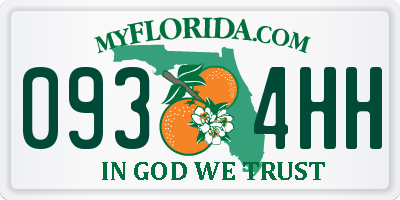 FL license plate 0934HH