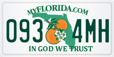 FL license plate 0934MH