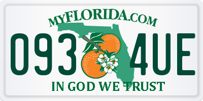 FL license plate 0934UE