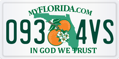 FL license plate 0934VS