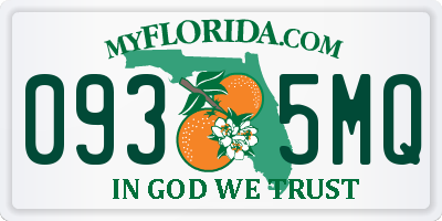 FL license plate 0935MQ