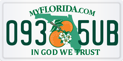 FL license plate 0935UB