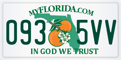 FL license plate 0935VV