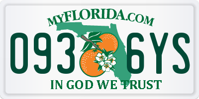 FL license plate 0936YS