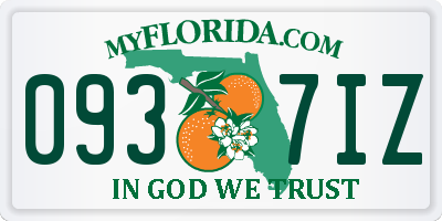 FL license plate 0937IZ