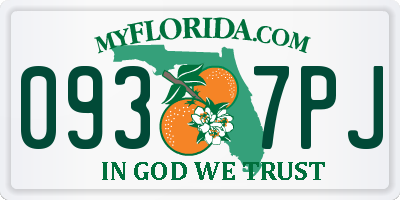 FL license plate 0937PJ
