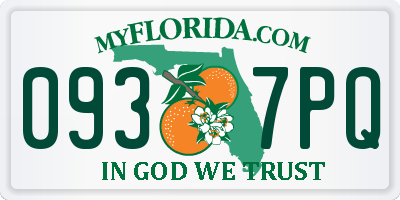 FL license plate 0937PQ
