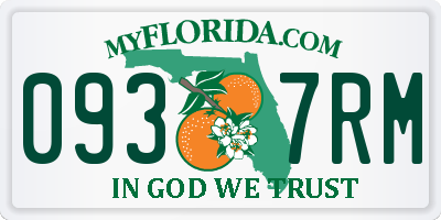 FL license plate 0937RM