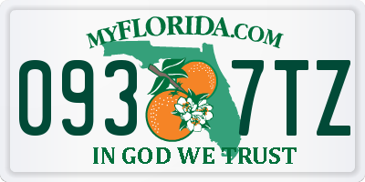 FL license plate 0937TZ
