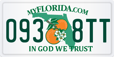 FL license plate 0938TT