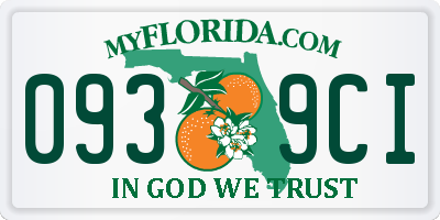 FL license plate 0939CI