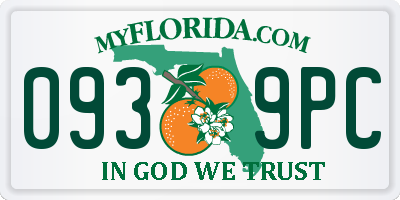 FL license plate 0939PC