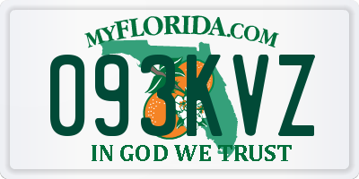 FL license plate 093KVZ