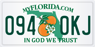 FL license plate 0940KJ