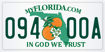 FL license plate 0940OA