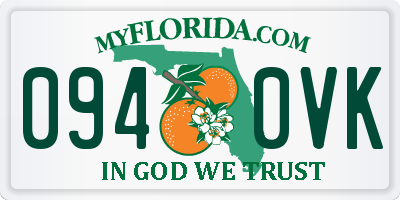 FL license plate 0940VK