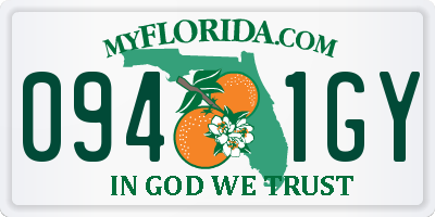 FL license plate 0941GY